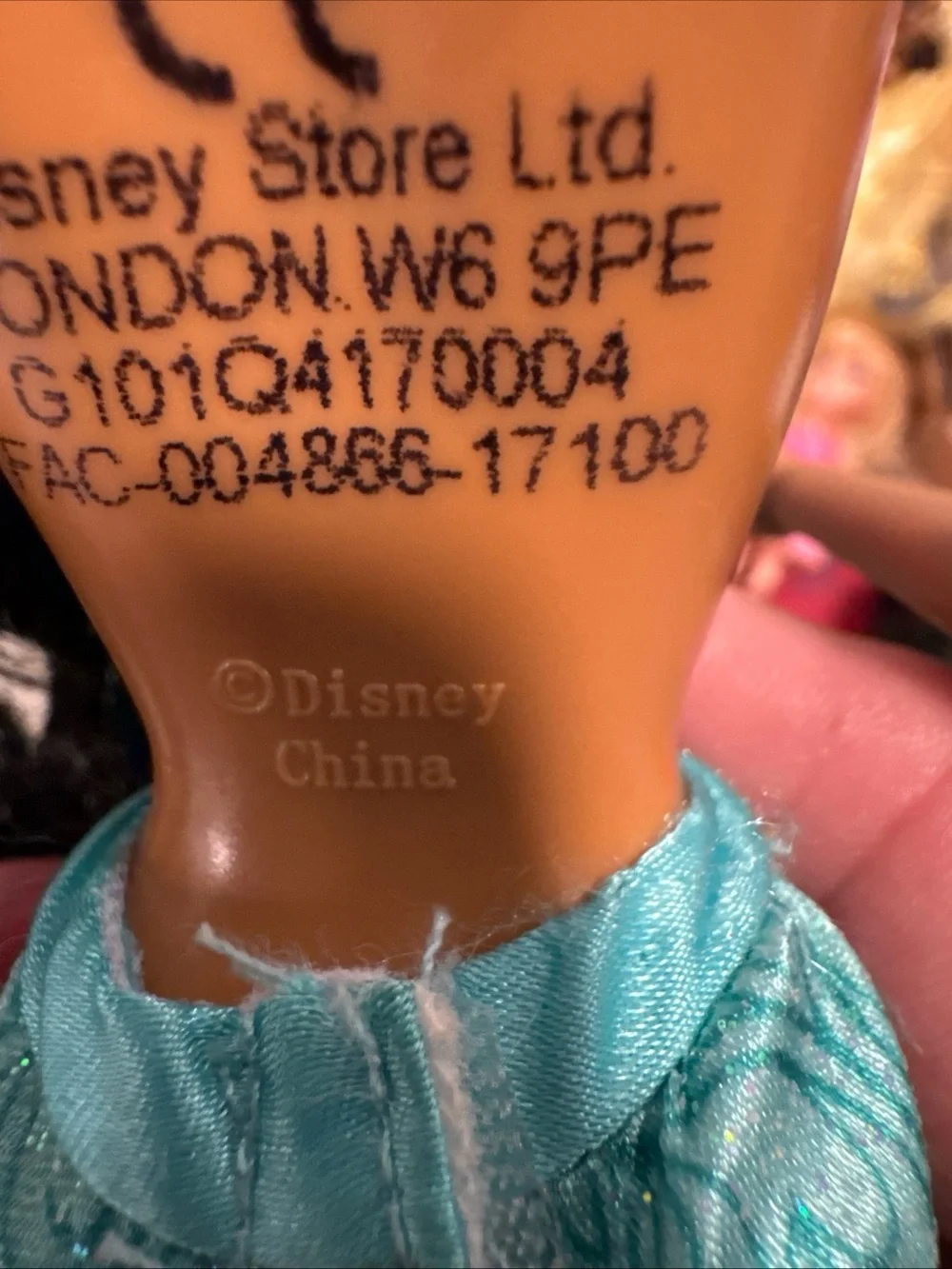 Jasmine from Aladdin, Disney princess doll Disney stores 2010s